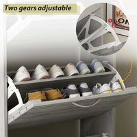 22.4'' Wide 12 Pair 3 Tippers Shoe Storage Cabinet