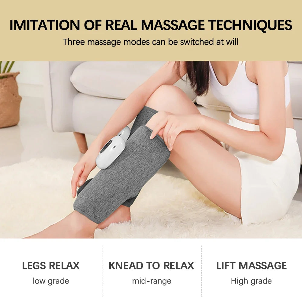 Smart Leg Massage 3 Modes Vibration Leg Air Compression Massager Wireless Electric Air Compress Foot Air Pressure Massage