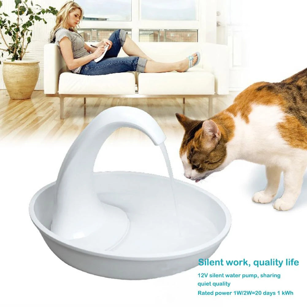 New Automatic Swan Shaped Pet Cat Dog Water Dispenser Feeding Water Flowing Fountain Cat Drinking Bowl Electric Water Dispenser