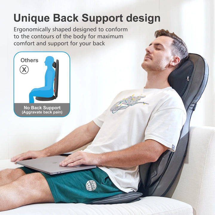 Shiatsu Neck Back Massager with Heat, Air Compression Massage Chair Pad, Seat Cushion Massagers Gifts