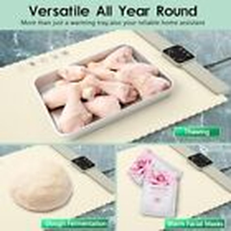 Portable Food Warmer Silicone Heating Mat for Food, 4 Temperature Settings,4