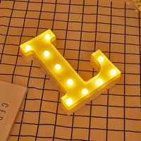 LED Letter Light Alphabet Number Heart Plastic Atmospher Lamp 16Cm for Home Wedding Valentines Ornament Birthday Party Decor