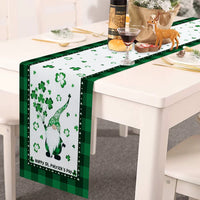 St. Patrick'S Day Table Runner Green Irish Santa Printed Embroidered Table Runner for Saint Patricks Day Holiday Table Decor