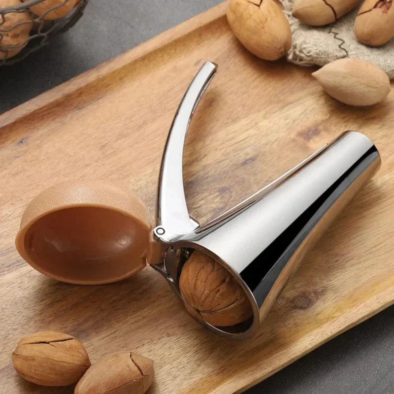 Zinc Alloy Walnut Nut Shelling Tool Nutcracker Multifunctional Nut Shelling Tool Clip Funnel Design Nut Shelling Tool