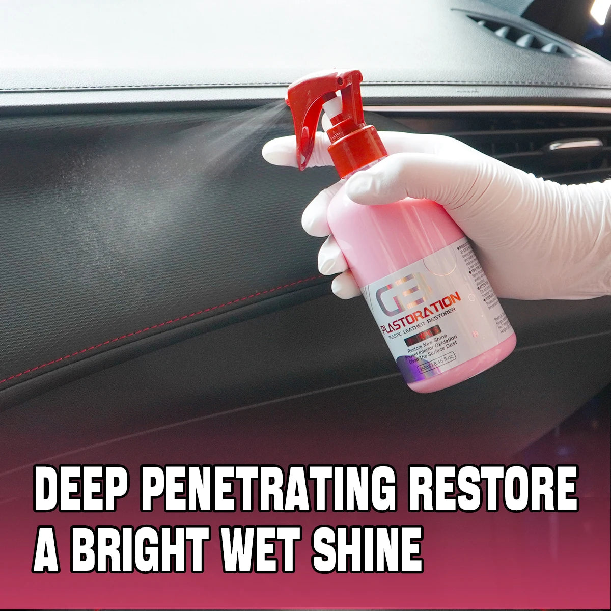 Car Plastic Restorer Back to Black Gloss Car Cleaning Products Plastic Leather Restore Polish and Repair Coating G3 PLASTORATION