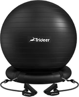 Ball Chair Yoga Ball Chair Exercise Ball Chair with Base & Bands for Home Gym Workout for Abs, Stability