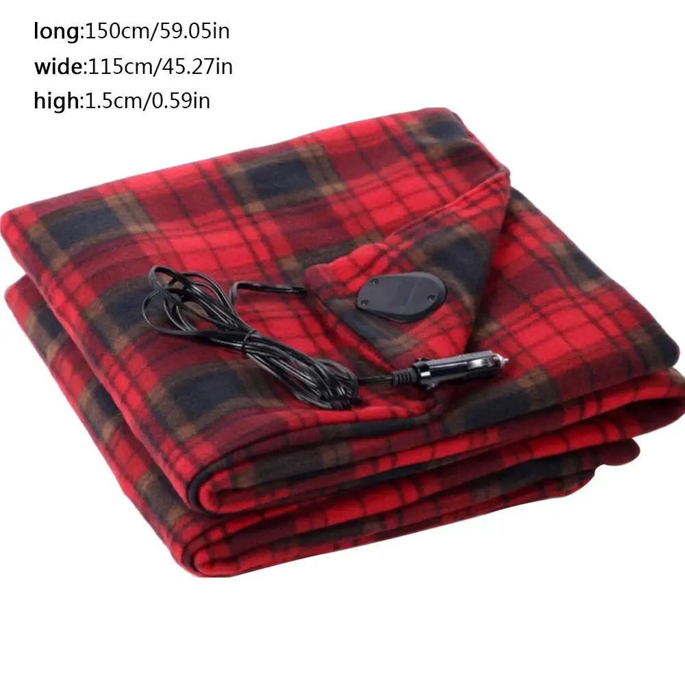 145X110Cm Car Heating Blanket Energy Saving Warm 12V Car Autumn and Winter Electric Blanket with 3 Levels Position Control