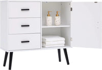 Storage Cabinet with 3 Drawers & Adjustable Shelf, Large Storage Space with inside Shelf, Accent Cabinet