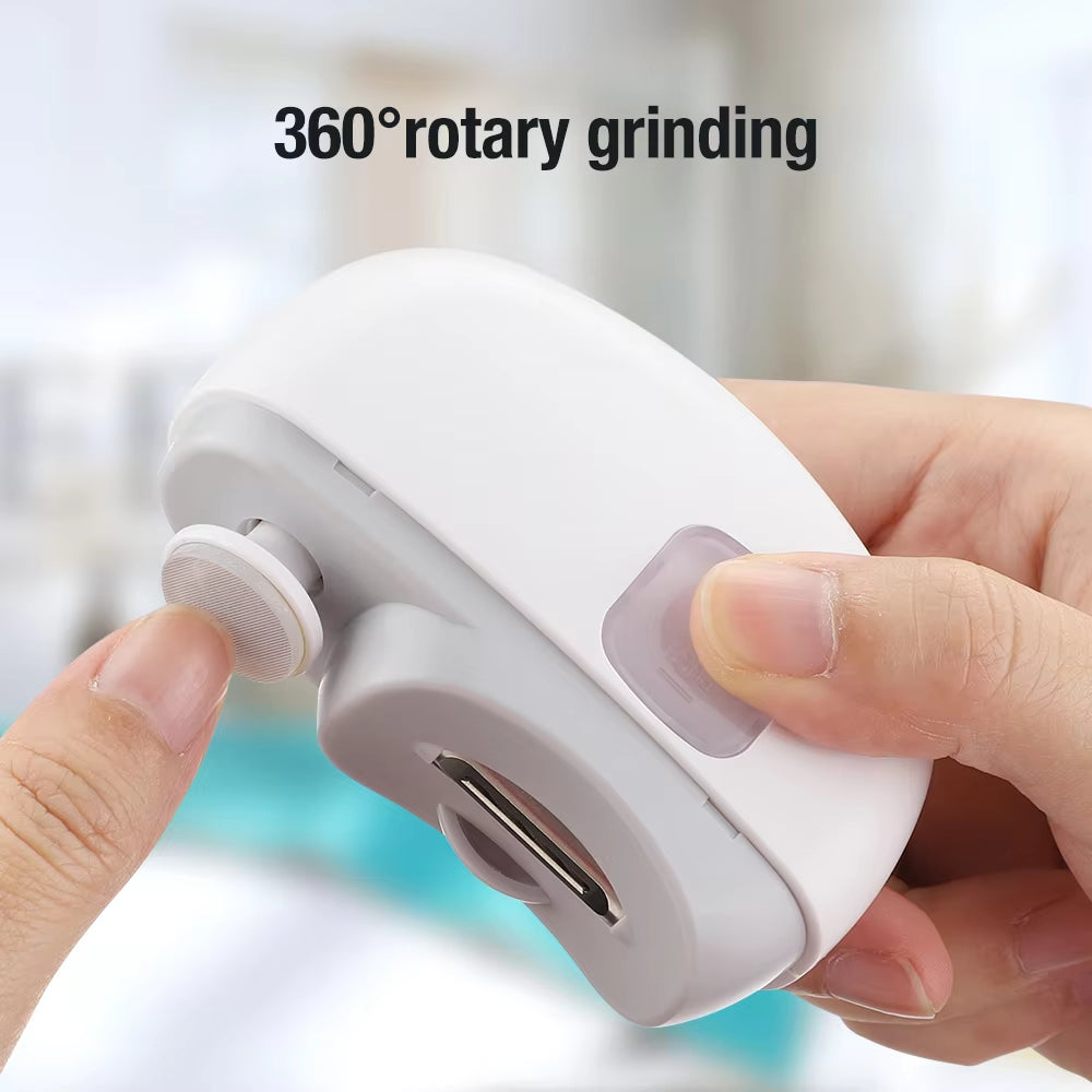 Electric Nail Clipper Grinding and Polishing 2 in 1 Multifunctional Portable Automatic Nail Grinder Electric Manicure Tool