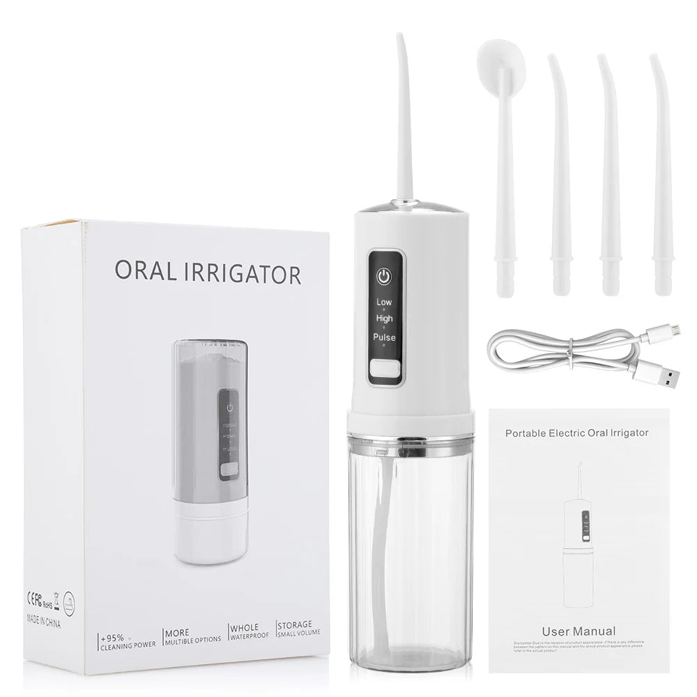 Portable Electric Tooth Cleaner Oral Irrigator Household Dental Scaler Teeth Flusher Dental Oral Irrigator 230ML Water Tank