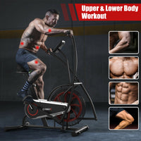 Upright Air Bike with Unlimited Resistance