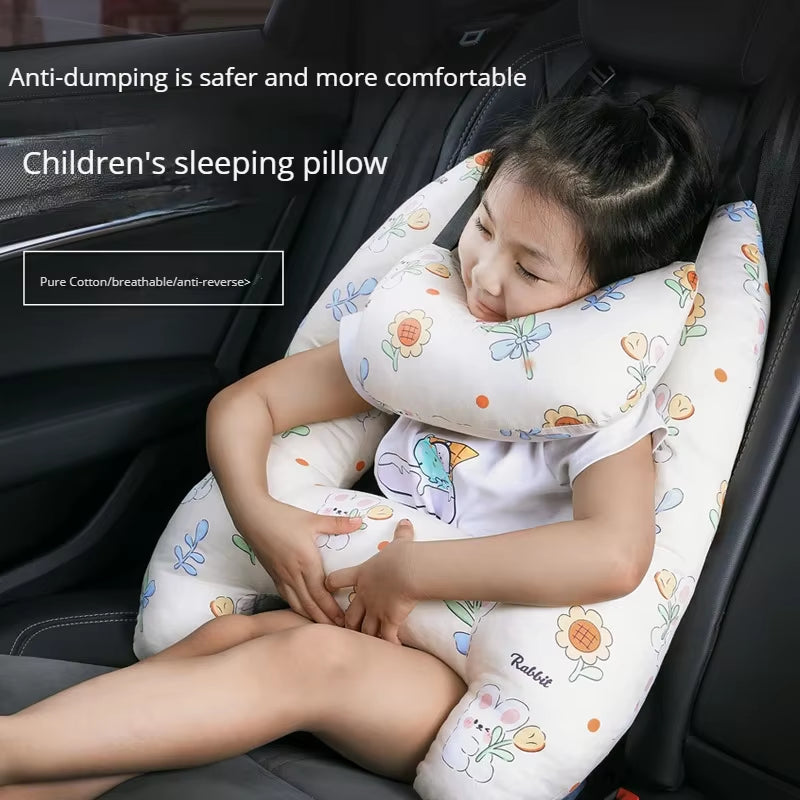 Car Sleeping Safety H-Shape Travel Pillow Car Travel Head Pillow Support Kid and Adult Cushion for Auto Seat Safety Neck Pillows