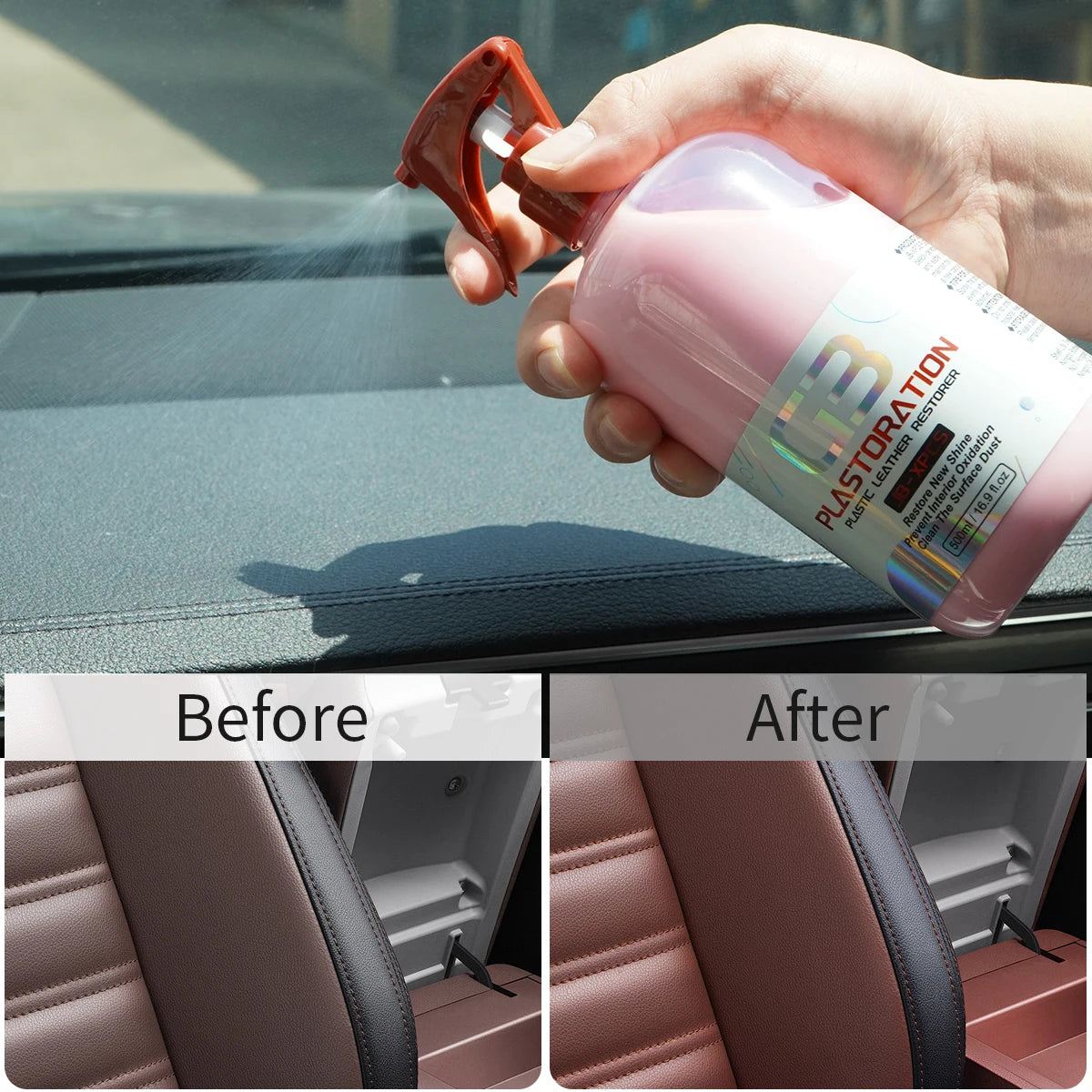 Car Plastic Restorer Back to Black Gloss Car Cleaning Products Plastic Leather Restore Polish and Repair Coating G3 PLASTORATION