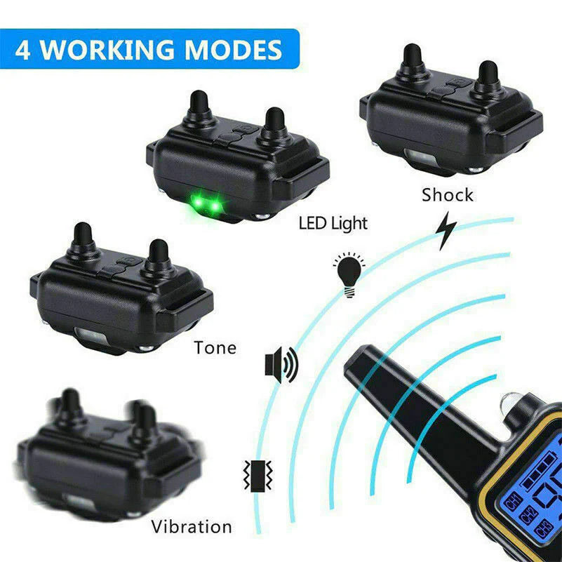 3000 FT Dog Training US Collar Rechargeable Remote Shock PET Waterproof Trainer