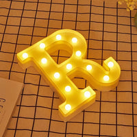 LED Letter Light Alphabet Number Heart Plastic Atmospher Lamp 16Cm for Home Wedding Valentines Ornament Birthday Party Decor