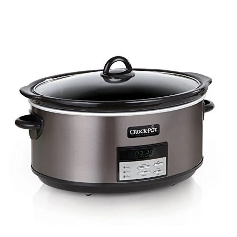 ® Programmable 8-Quart Slow Cooker, Black Stainless Collection