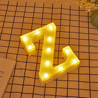 LED Letter Light Alphabet Number Heart Plastic Atmospher Lamp 16Cm for Home Wedding Valentines Ornament Birthday Party Decor