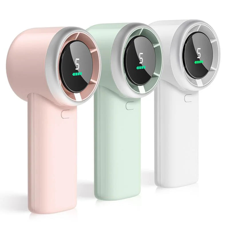 5-Speed 3600Mah High-Velocity Wearable Fan ，USB Rechargeable, On-Screen Display, Compact Design for Indoor and Outdoor Use