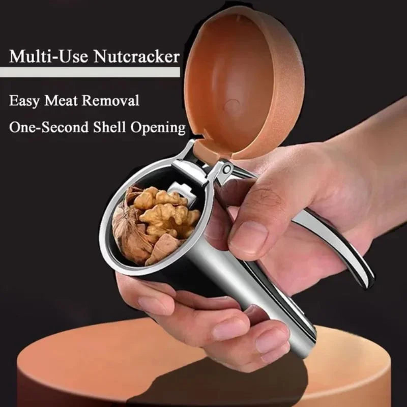 Zinc Alloy Walnut Nut Shelling Tool Nutcracker Multifunctional Nut Shelling Tool Clip Funnel Design Nut Shelling Tool