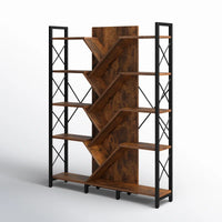 70" H X 55"W Display Shelves Wood Etagere Bookcase