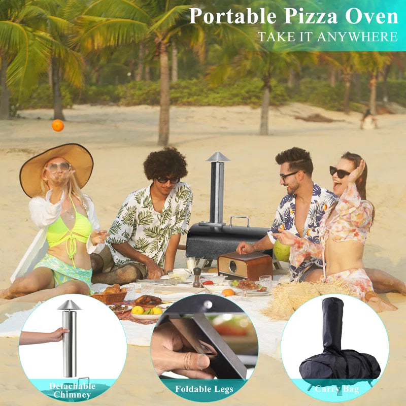 16Inch Portable Pellet Pizza Oven Outdoor Wood Fired Pizza Ovens