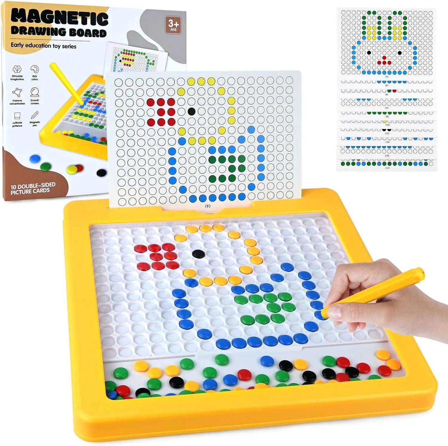 Magnetic Drawing Board for Toddlers Large Doodle Board with Magnet Pen Art Drawing Pad Preschool Montessori Toys for Kids Gift