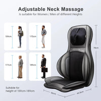 Shiatsu Neck Back Massager with Heat, Air Compression Massage Chair Pad, Seat Cushion Massagers Gifts