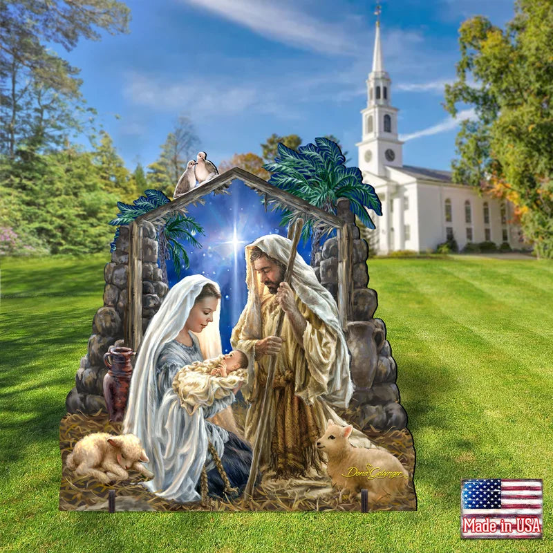 Glory to God Wooden Outdoor Decor