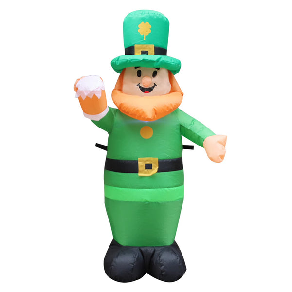 St Patricks Day Iatable Leprechaun Irish Party Decor Blow up Leprechaun Outdoor Lawn Yard Decoration