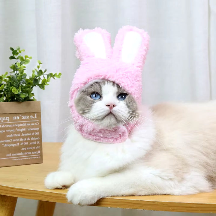 Funny Easter Cute Costume Easter Cap Bunny Rabbit Hat with Ears for Cats and Small Dogs Pets Costume Accessories Birthday Photo