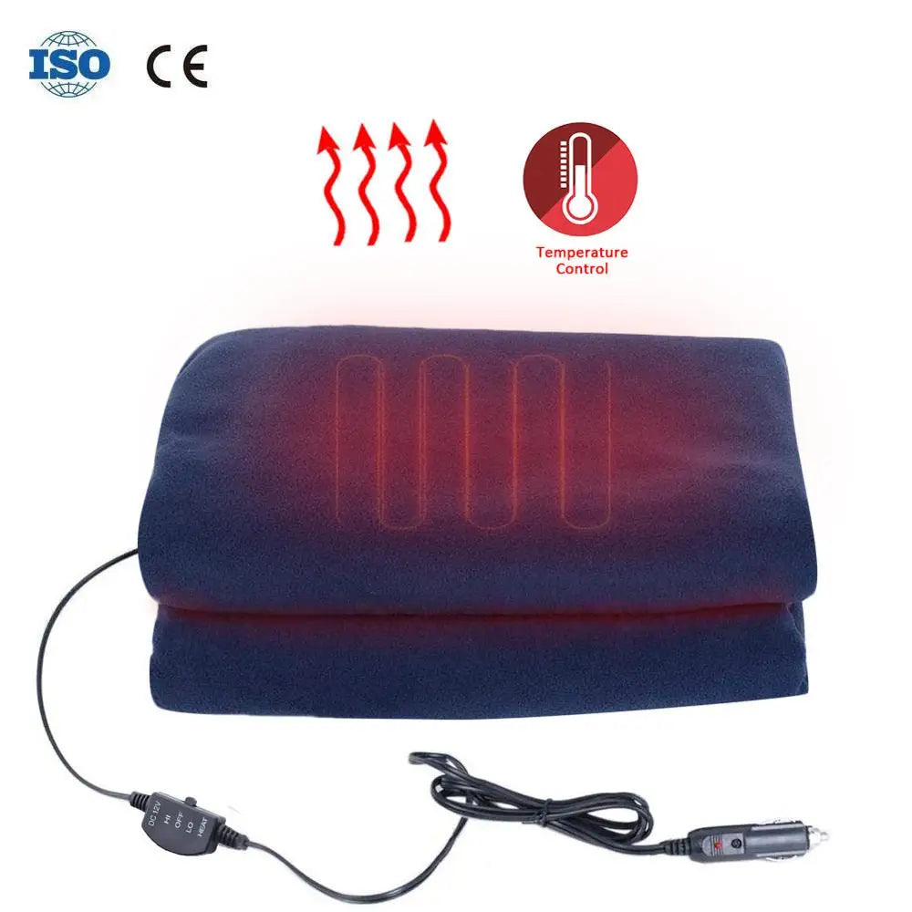 145X110Cm Car Heating Blanket Energy Saving Warm 12V Car Autumn and Winter Electric Blanket with 3 Levels Position Control