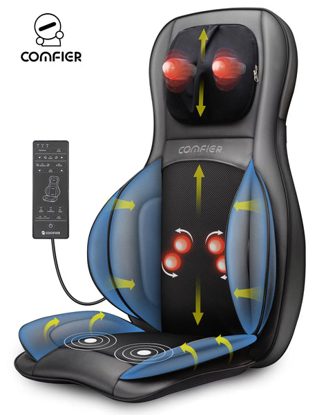 Shiatsu Neck Back Massager with Heat, Air Compression Massage Chair Pad, Seat Cushion Massagers Gifts