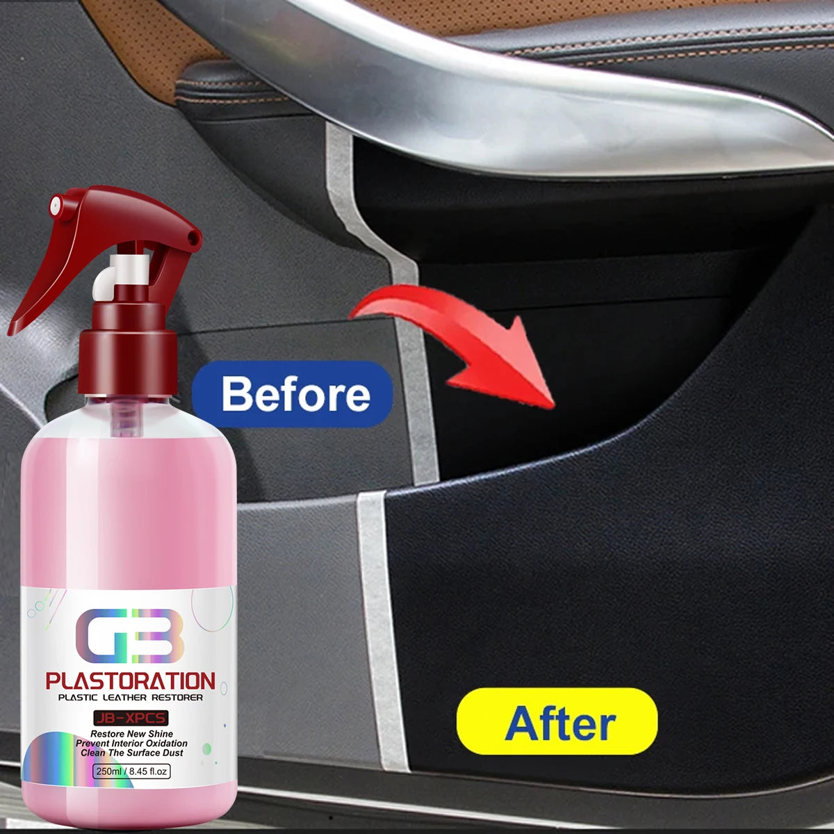 Car Plastic Restorer Back to Black Gloss Car Cleaning Products Plastic Leather Restore Polish and Repair Coating G3 PLASTORATION