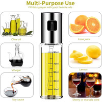 Glass Oil Spray Bottle Hand Press Olive Oil Sauce Vinegar Dispenser for BBQ Grill Barbecue Cooking Tool Kitchen Accessories