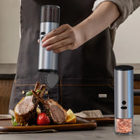 Electric Salt and Pepper Grinder Mill Machine Rechargeable Electric Pepper and Salt Grinder Set with LED Kitchen Gadgets