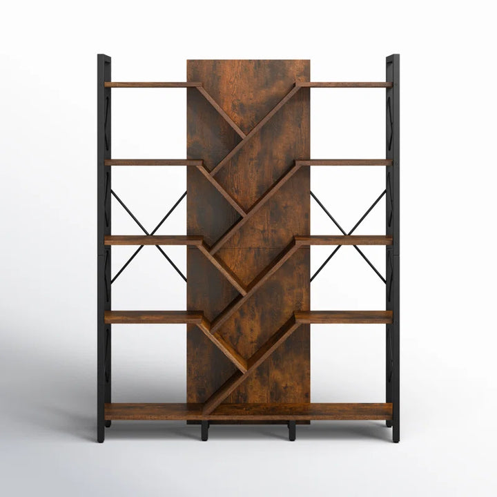 70" H X 55"W Display Shelves Wood Etagere Bookcase