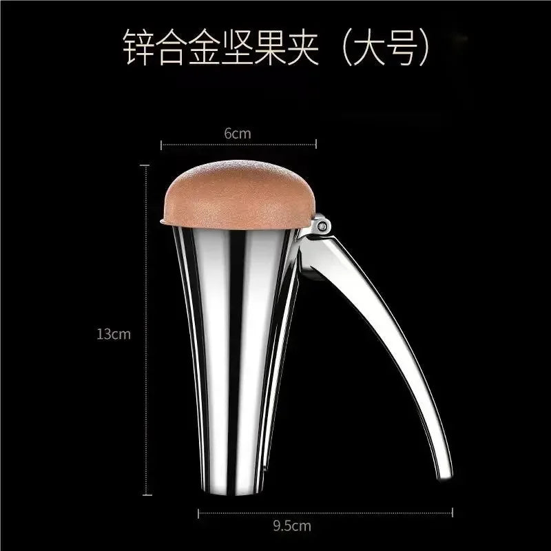 Zinc Alloy Walnut Nut Shelling Tool Nutcracker Multifunctional Nut Shelling Tool Clip Funnel Design Nut Shelling Tool