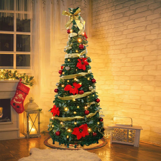 6FT Pop up Christmas Tree with 200 Warm Lights