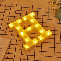 LED Letter Light Alphabet Number Heart Plastic Atmospher Lamp 16Cm for Home Wedding Valentines Ornament Birthday Party Decor