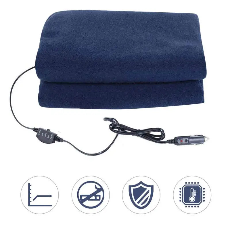 145X110Cm Car Heating Blanket Energy Saving Warm 12V Car Autumn and Winter Electric Blanket with 3 Levels Position Control