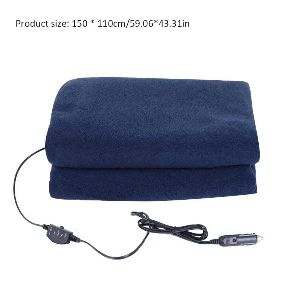 145X110Cm Car Heating Blanket Energy Saving Warm 12V Car Autumn and Winter Electric Blanket with 3 Levels Position Control