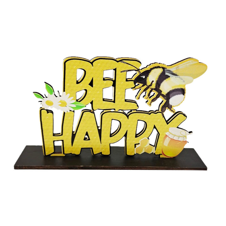 Honeybee Festival Wooden Table Decorations Figurines Wooden Bee Centerpiece Honeybee Doll Table Decoration