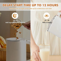 Nut Milk Maker 35Oz 1000Ml Almond Milk Machine 8-In-1 Automatic Soy Oat Cow Plant-Based Milk Homemade Dairy-Free Beverages