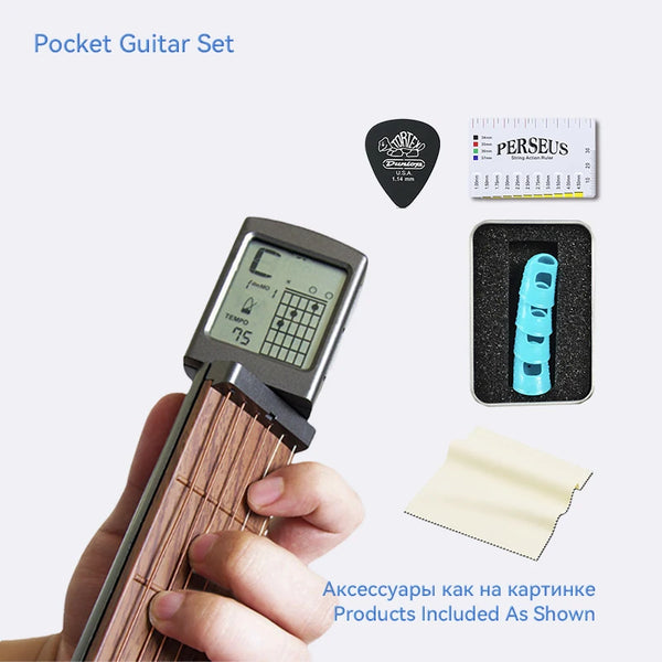 Portable Chord Trainer Pocket Guitar Ukulele Practice Tools LCD Musical Instrument Practice for Beginners Guitar Accessories