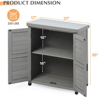 Outdoor Storage Cabinet & Potting Bench Table