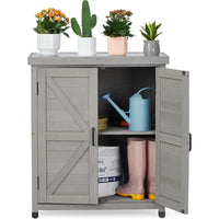 Outdoor Storage Cabinet & Potting Bench Table