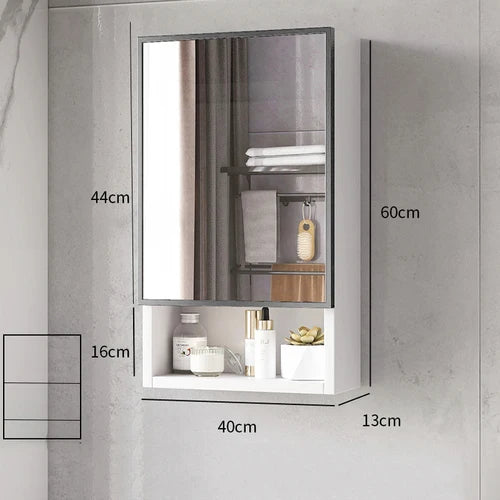 Wood Mirror Wall Hanging Storage