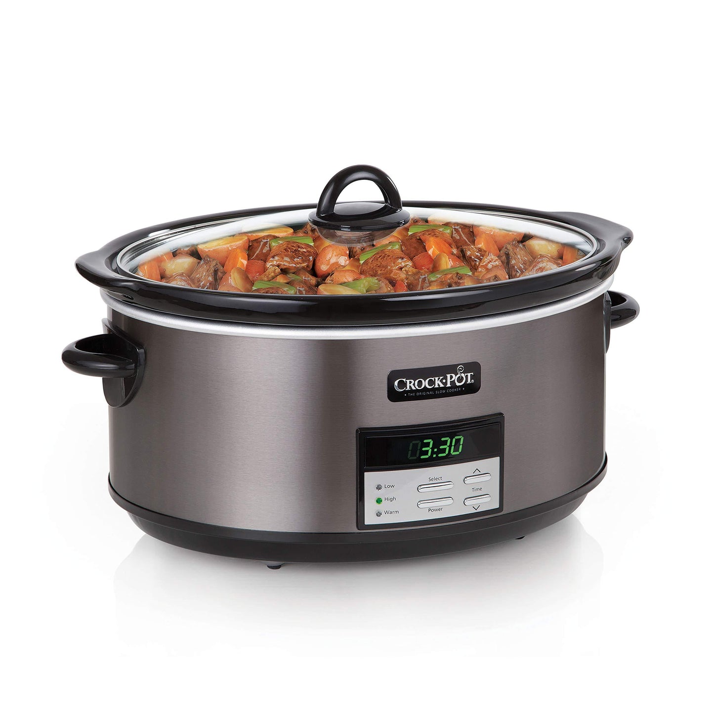 ® Programmable 8-Quart Slow Cooker, Black Stainless Collection