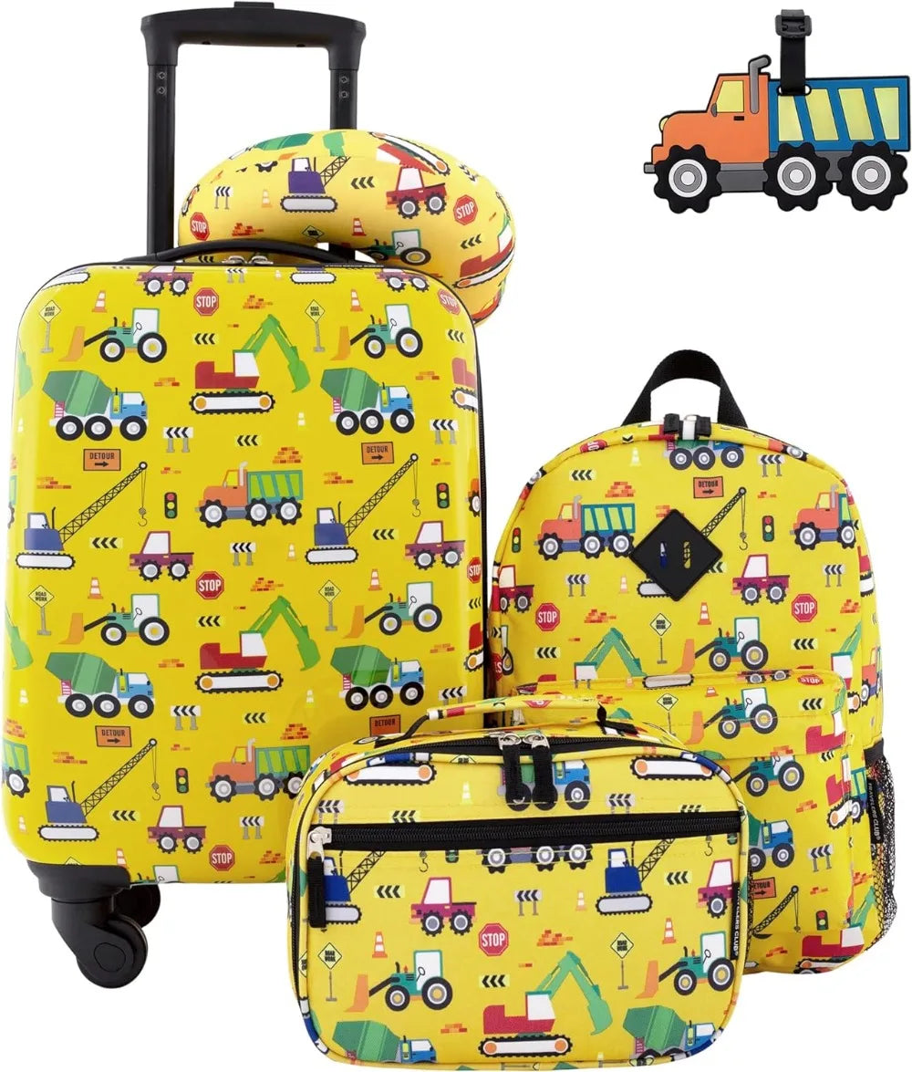 Travelers Club 5 Piece Kids' Luggage Set, Cars