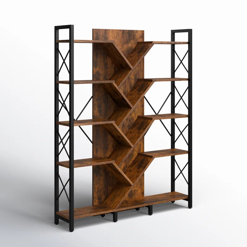 70" H X 55"W Display Shelves Wood Etagere Bookcase